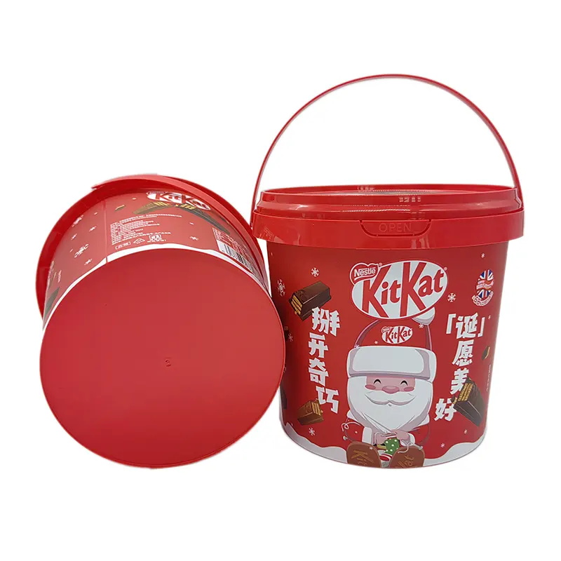 Contenitore per snack in PP con etichetta IML mediante stampaggio a iniezione