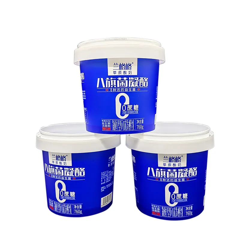 Contenitore per snack in PP stampato ad iniezione con etichetta IML
