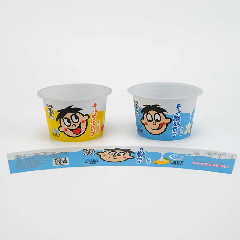 Stampaggio ad iniezione di etichette IML per tazza di yogurt in PP
